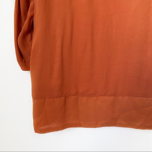 UO Kimchi Blue 3/4 Sleeve Orange Kimono w/ Pockets - Picture 4 of 6